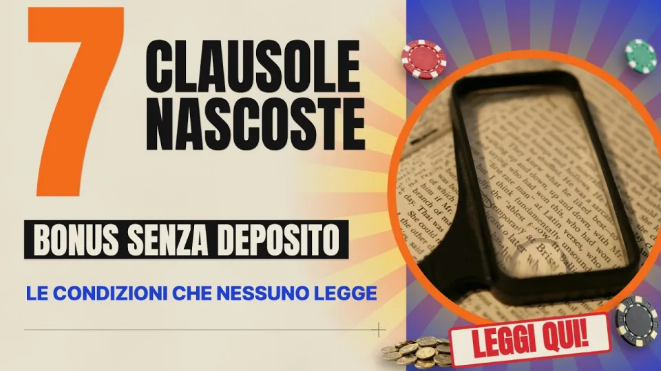 BONUS SENZA DEPOSITO?: le condizioni che nessuno legge